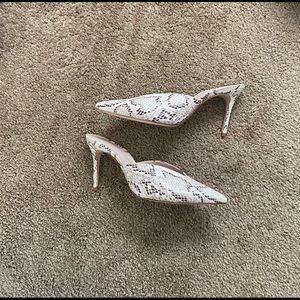 SCHUTZ Snakeskin Mules